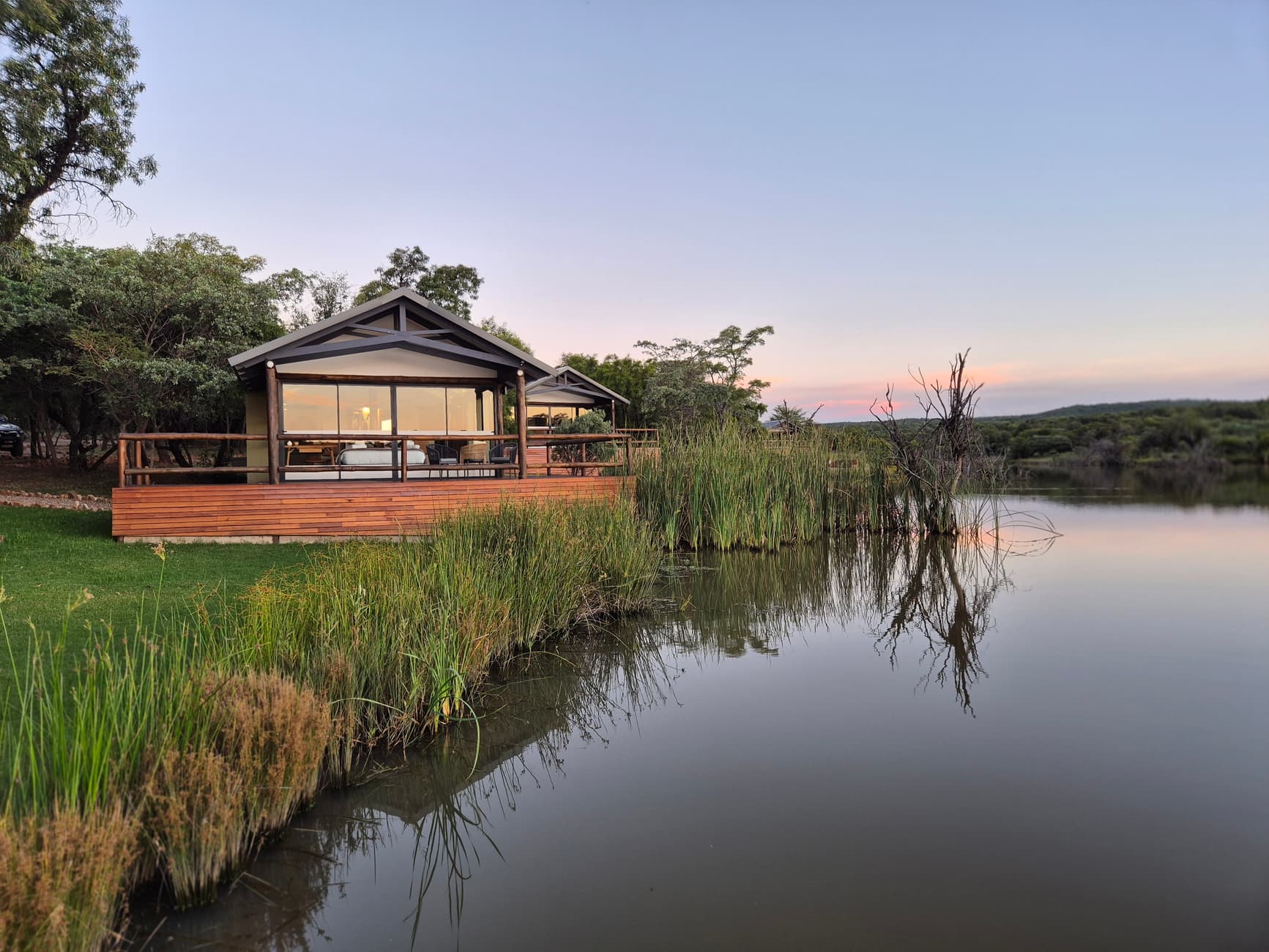 Reflections Camp at golden hour